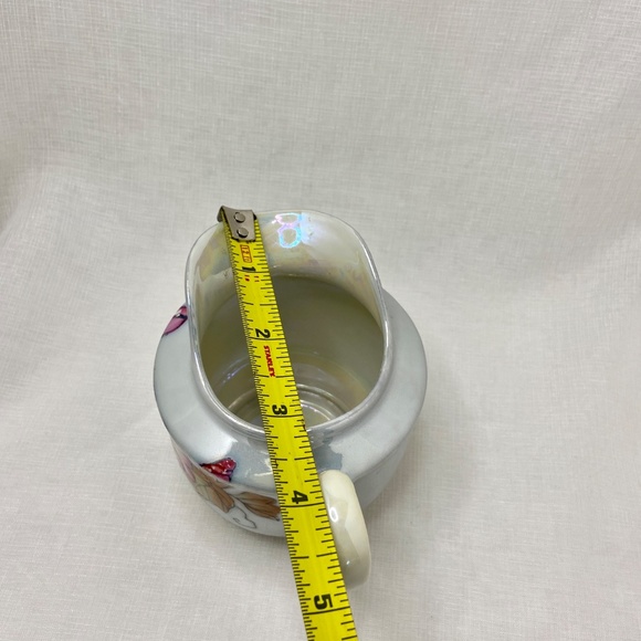 Vintage Asian Creamer Lusterware Hand Painted Floral Design - Picture 11 of 11